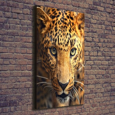 Foto leinwand vertikales Leopard