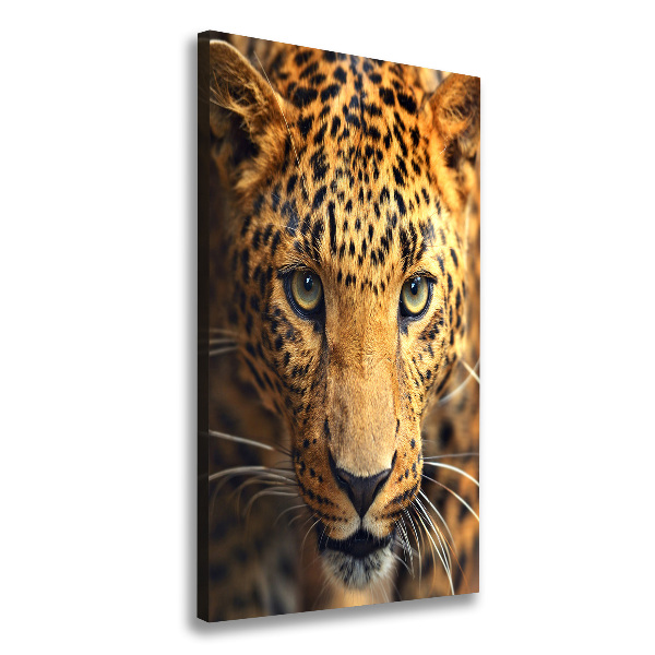 Foto leinwand vertikales Leopard