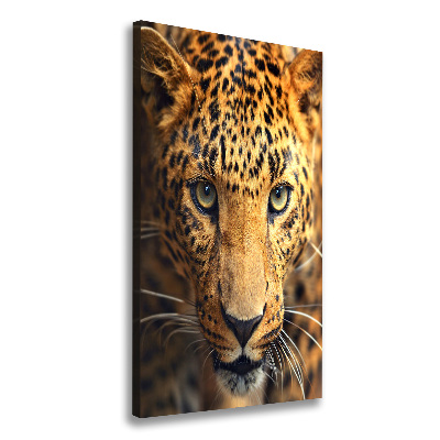Foto leinwand vertikales Leopard