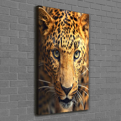 Foto leinwand vertikales Leopard