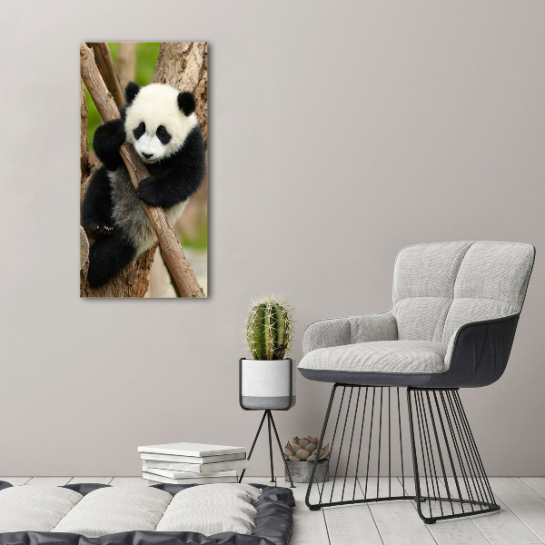 Wandbild vertikales Panda auf einem Baum