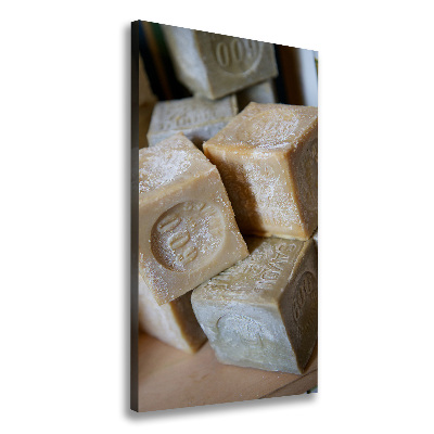 Foto leinwand vertikales Seife