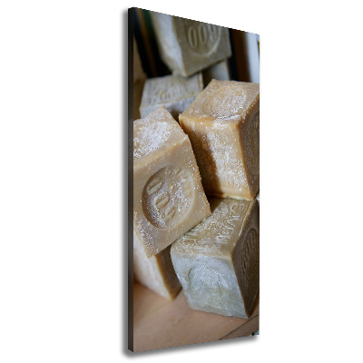 Foto leinwand vertikales Seife