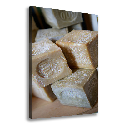 Foto leinwand vertikales Seife