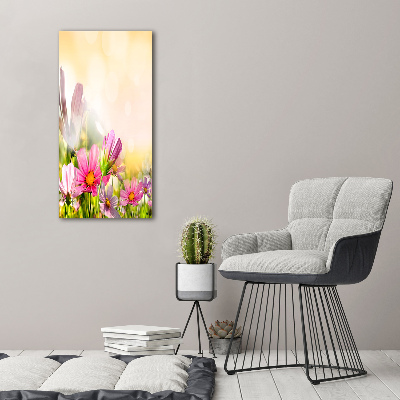 Wandbild vertikales Wildblumen