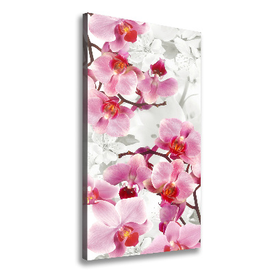 Foto leinwand vertikales Rosa Orchidee