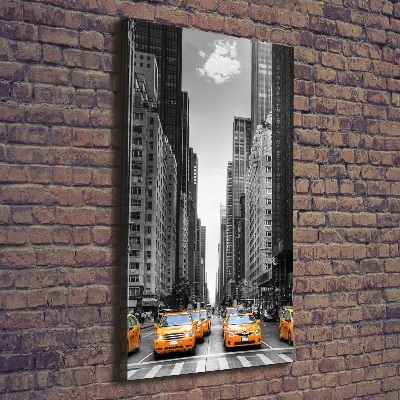 Foto auf leinwand vertikales New Yorker Taxis