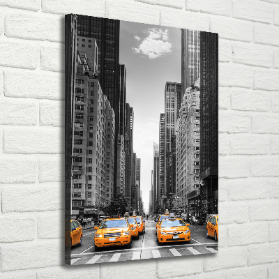 Foto auf leinwand vertikales New Yorker Taxis