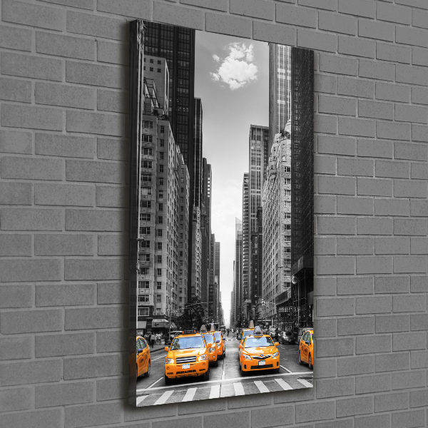 Foto auf leinwand vertikales New Yorker Taxis