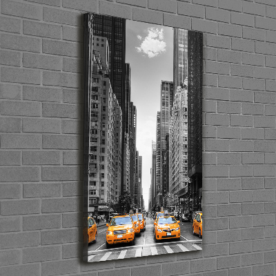 Foto auf leinwand vertikales New Yorker Taxis