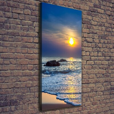 Wandbild vertikales Sunset Beach