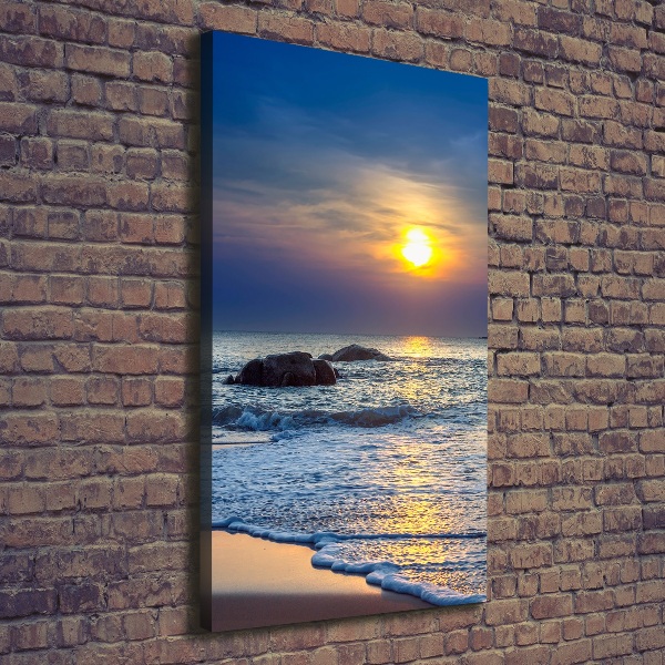 Wandbild vertikales Sunset Beach