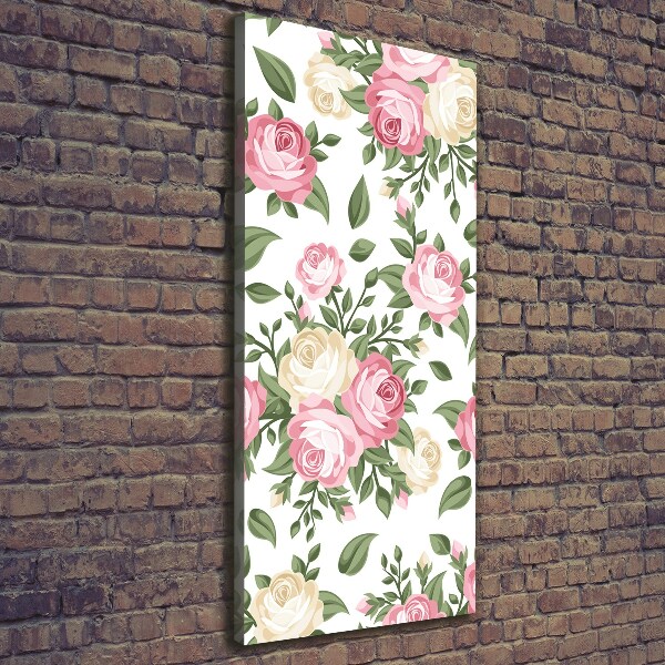 Foto leinwand vertikales Rosen