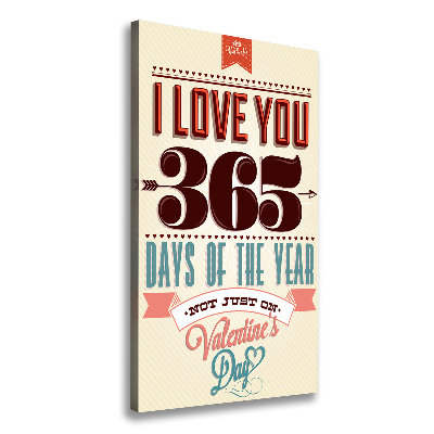 Foto leinwand vertikales Valentinstag