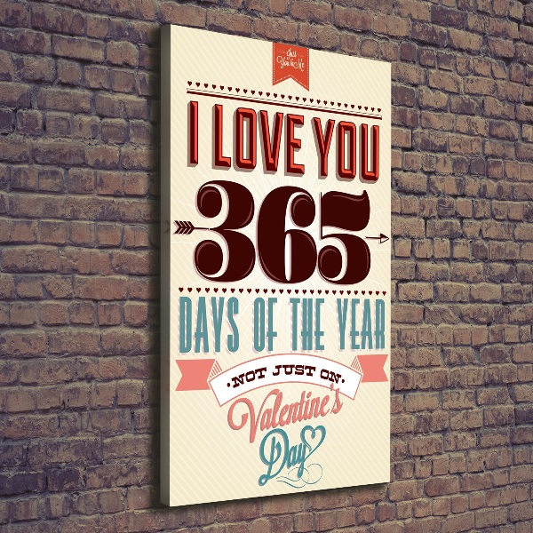Foto leinwand vertikales Valentinstag