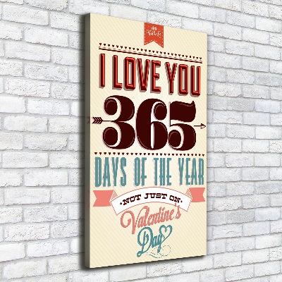 Foto leinwand vertikales Valentinstag