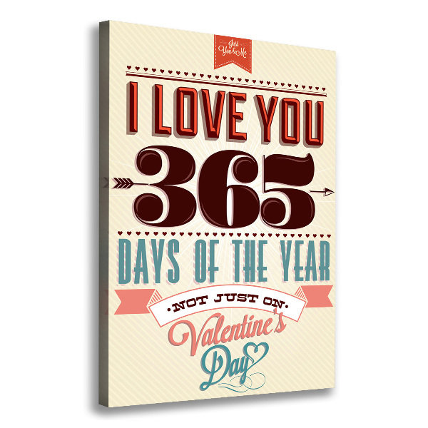 Foto leinwand vertikales Valentinstag