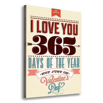 Foto leinwand vertikales Valentinstag