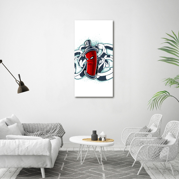 Foto auf leinwand vertikales Graffiti