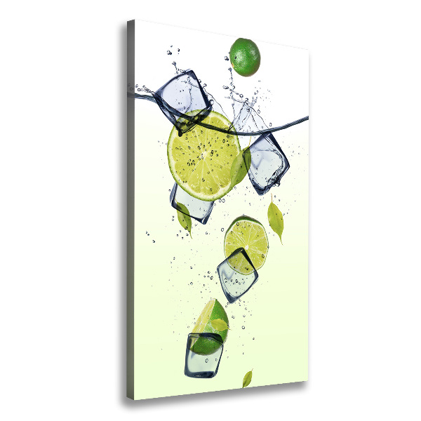 Wandbild vertikales Limetten und Eis