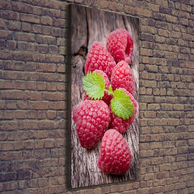 Foto auf leinwand vertikales Himbeeren