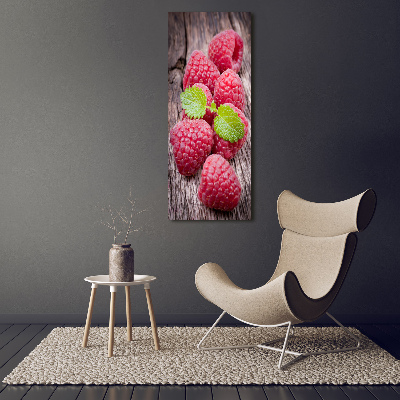 Foto auf leinwand vertikales Himbeeren