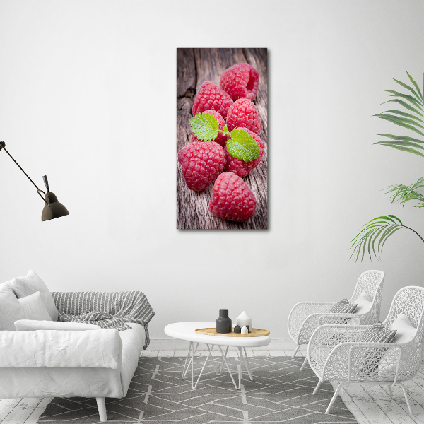 Foto auf leinwand vertikales Himbeeren