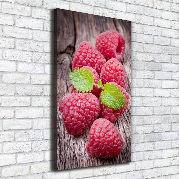 Foto auf leinwand vertikales Himbeeren