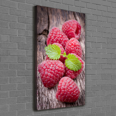 Foto auf leinwand vertikales Himbeeren