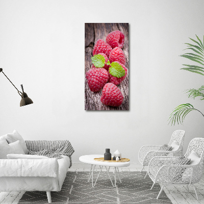 Foto auf leinwand vertikales Himbeeren