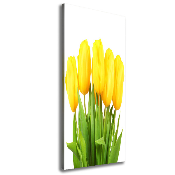 Wandbild vertikales Gelbe Tulpen