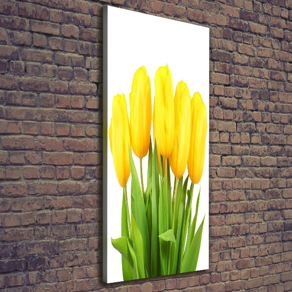 Wandbild vertikales Gelbe Tulpen