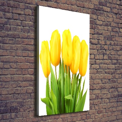Wandbild vertikales Gelbe Tulpen