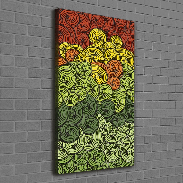 Foto auf leinwand vertikales Bunte Wellen