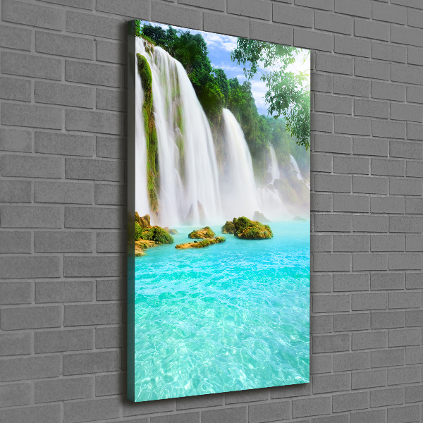 Foto auf leinwand vertikales Wasserfall