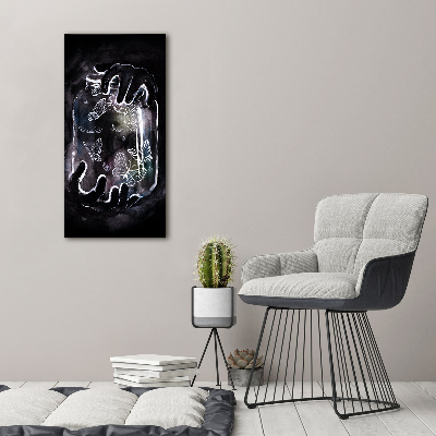 Wandbild vertikales Schmetterlinge im Glas