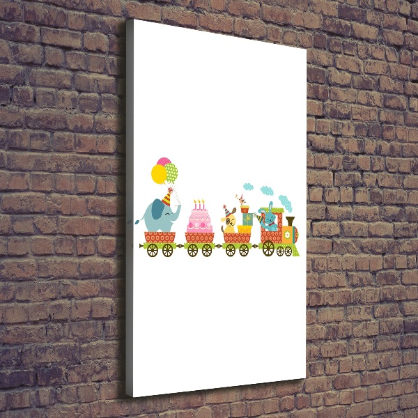 Foto leinwand vertikales Fröhlicher Zug