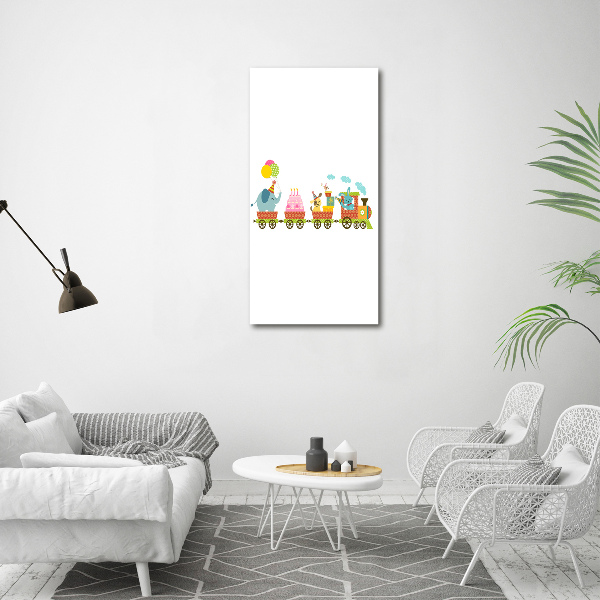 Foto leinwand vertikales Fröhlicher Zug