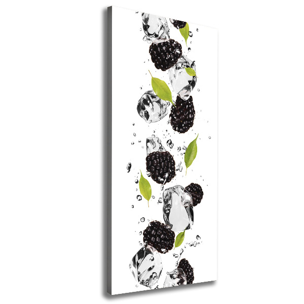 Wandbild vertikales Brombeeren und Wasser