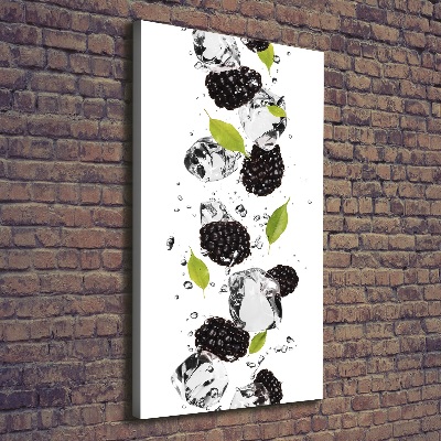 Wandbild vertikales Brombeeren und Wasser