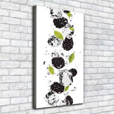 Wandbild vertikales Brombeeren und Wasser