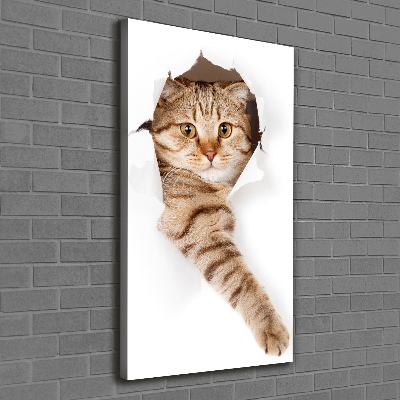 Foto leinwand vertikales Katze
