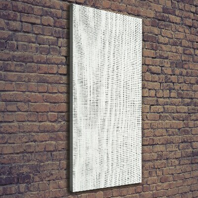 Wandbild vertikales Weißes Leinen