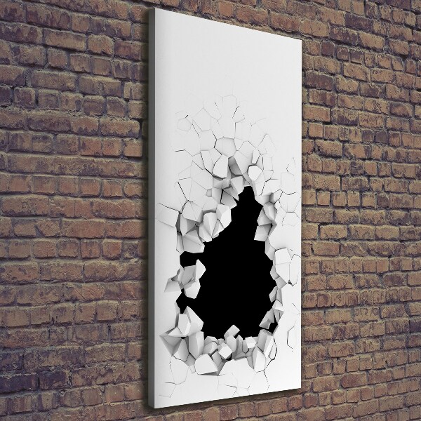 Foto leinwand vertikales Loch in der Wand