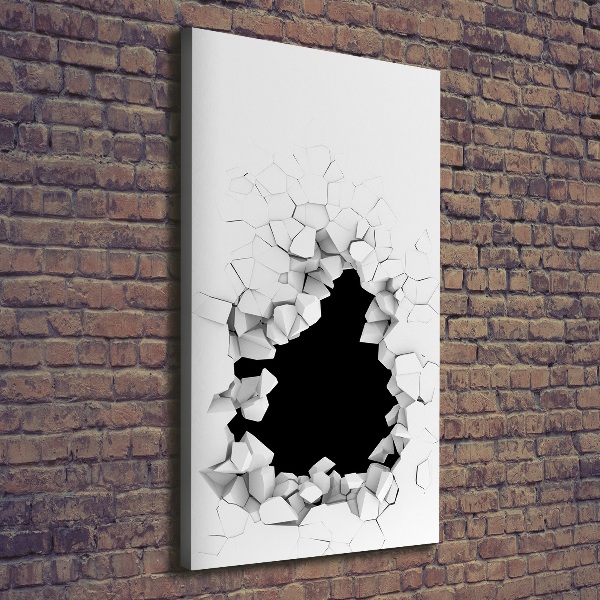 Foto leinwand vertikales Loch in der Wand