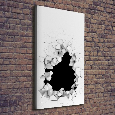 Foto leinwand vertikales Loch in der Wand