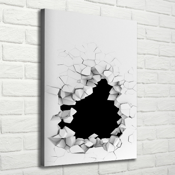 Foto leinwand vertikales Loch in der Wand