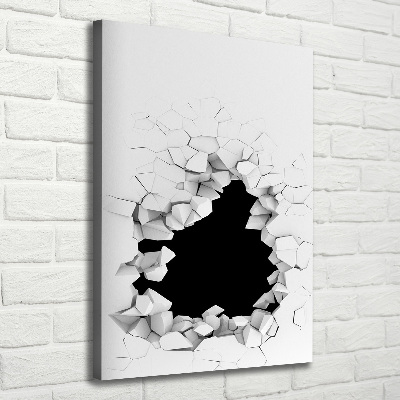 Foto leinwand vertikales Loch in der Wand