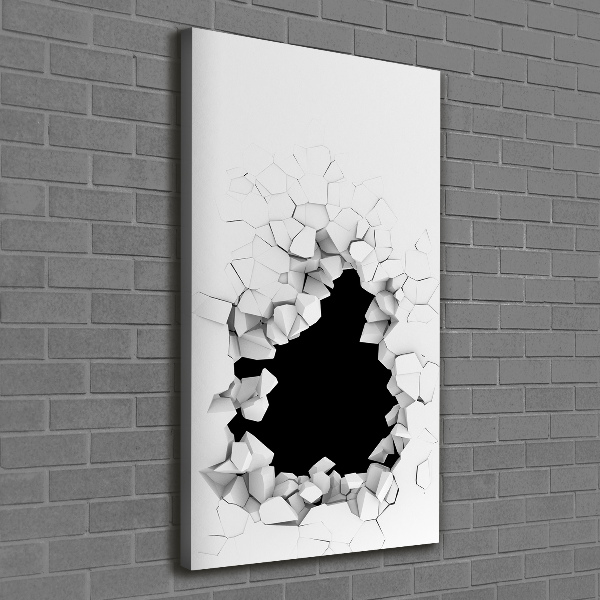 Foto leinwand vertikales Loch in der Wand