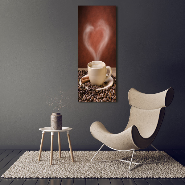 Foto leinwand vertikales Aromatischer Kaffee